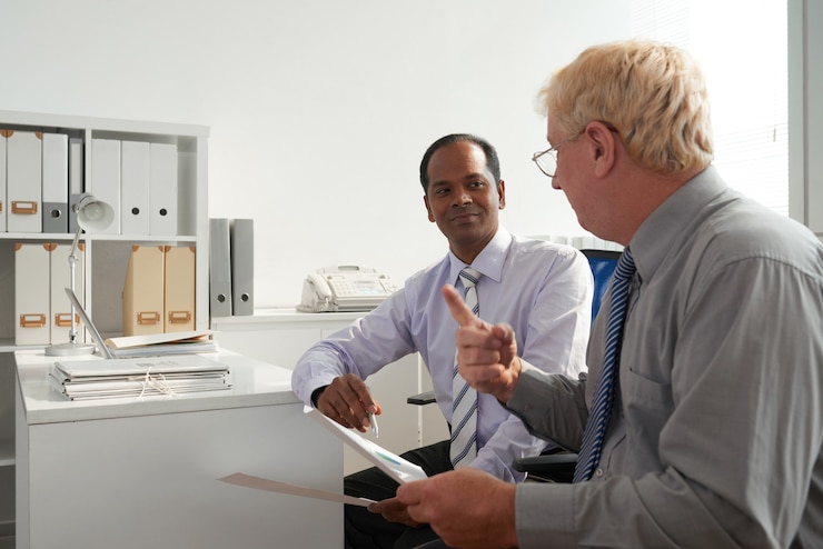 Reference shelving representing the three available services
